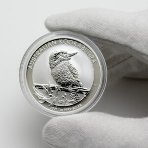 silver and gold round coin in a silver IRA