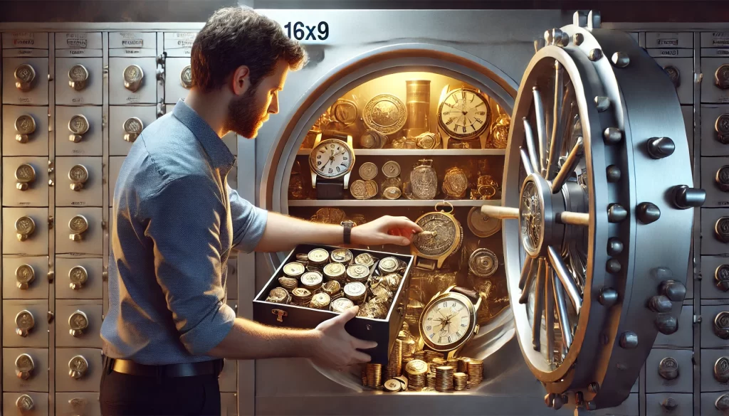 A man placing Collectables in an IRA