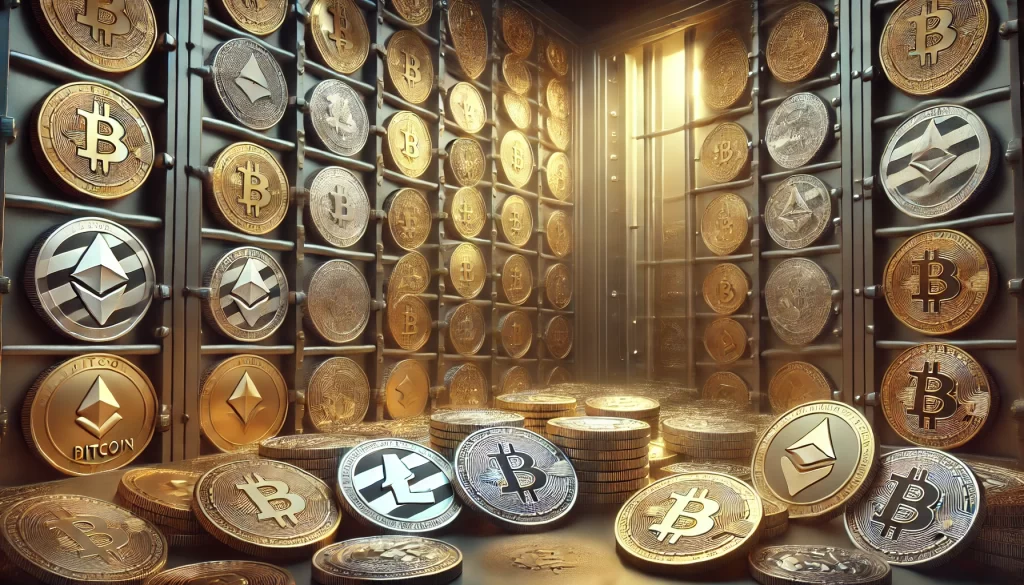 different crypto ira companies in a bank vault together